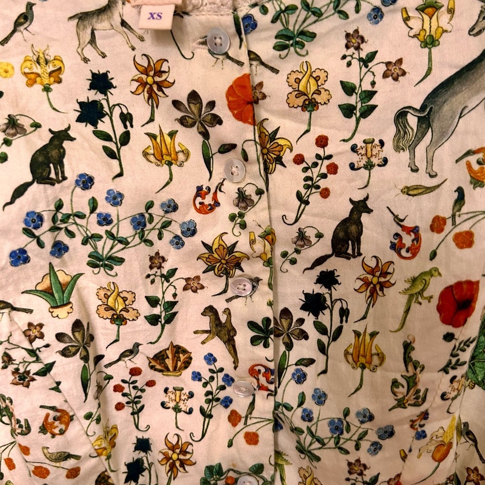 Samantha Pleet Lovelace Blouse - Cream Floral Crop Top - Picture 6 of 9